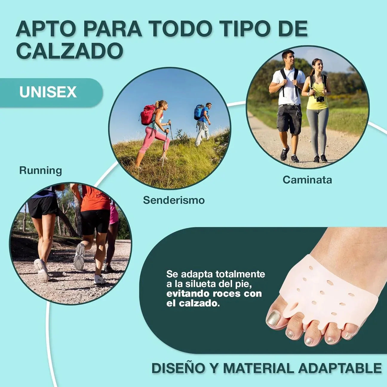Almohadillas terapéuticas con Separador de dedos - PharmaToe - Zorya