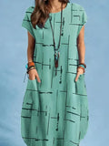 Loose Midi Dress with Pockets - Zorya
