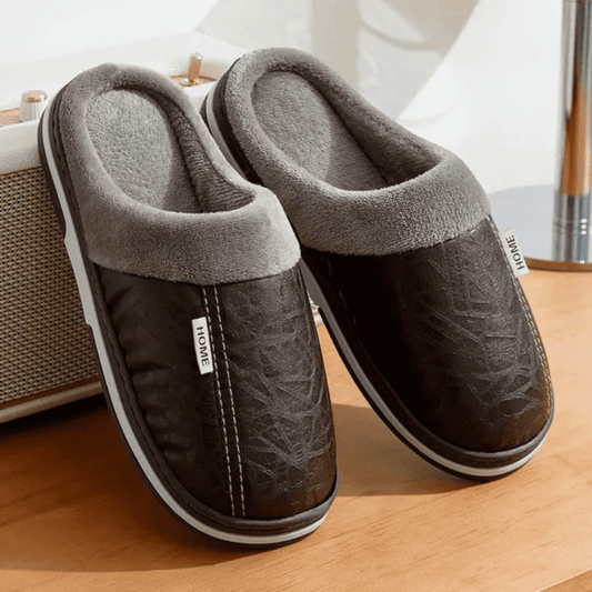 Orthopaedic Leather Slippers – Fleece Lining [Odour - Neutralising] – Buy 1 Get 2 FREE - Zorya