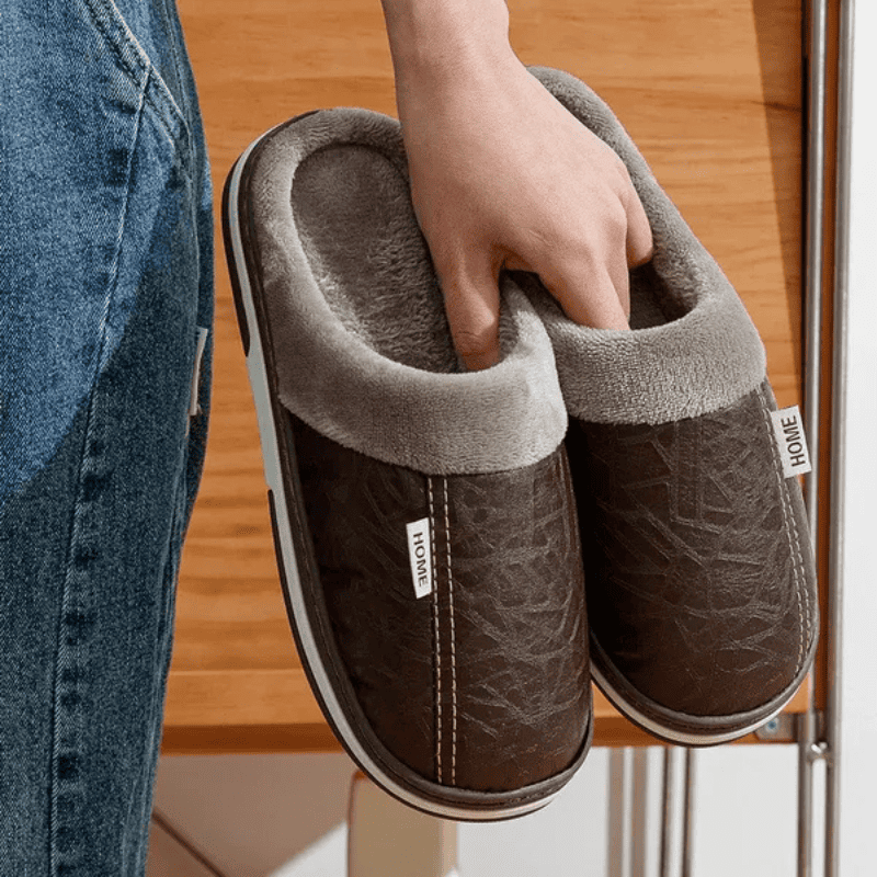 Orthopaedic Leather Slippers – Fleece Lining [Odour - Neutralising] – Buy 1 Get 2 FREE - Zorya