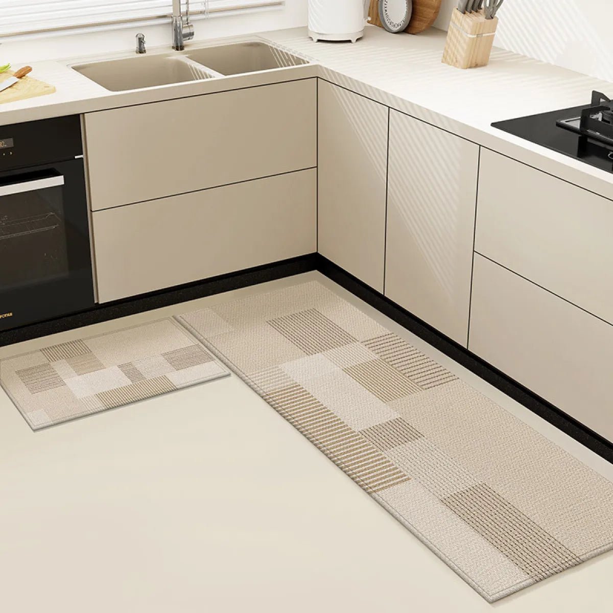 Set de 2 alfombras de cocina absorbentes y antideslizantes - Zorya